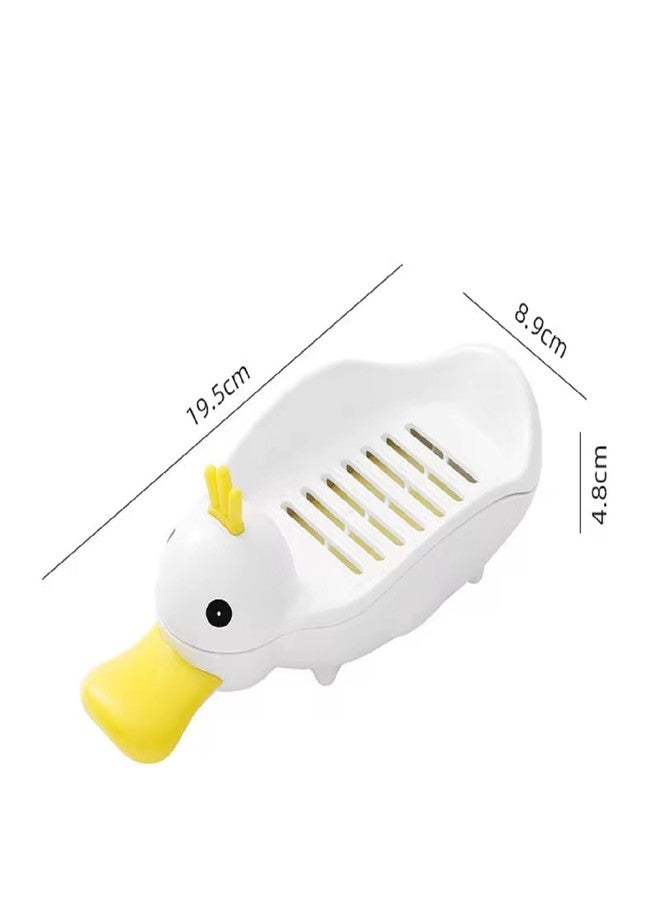 ZITWA Duck Soap Box Self Draining Holder for Shower Bathroom Tub Non-Slip Dish with Drainage Rack Portable - Image 2